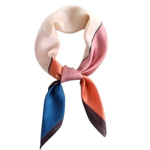 Women Silk Satin Square Neck Scarf Bandana